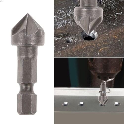 6 Flute Countersink Drill Bit 90 Degree Point Angle Chamfer Cutting Woodworking Tool L29k Nail Drill