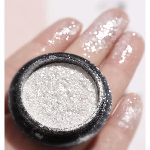 1 Bottle Nail Glitter Opal Powder Polarized Ultra-Thin Mermaid Shinny Brocade Powder Ice Crystal Cloud Snow Velvet Powder Tr#001