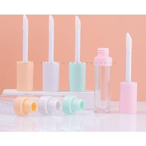 100pcs 9ml Lip Gloss Tube Empty Refillable Lip Balm Bottle Clear Plastic Lip Gloss Container with Rubber Insert
