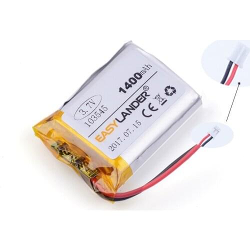 103545 1400mAh 3.7v battery for dash cam For vehicle traveling data recorder LED speakers toys Spot A GPS navigation products