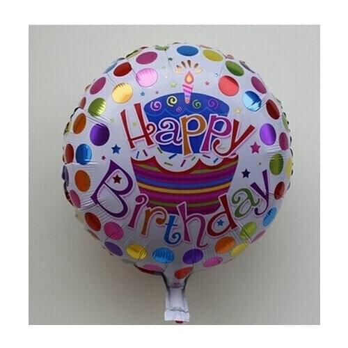 18 INCH Large Size Round Shape HAPPY BIRTHDAY Foil Balloons Cartoon Wedding Decoration Globos Party Inflatable Air Ballons