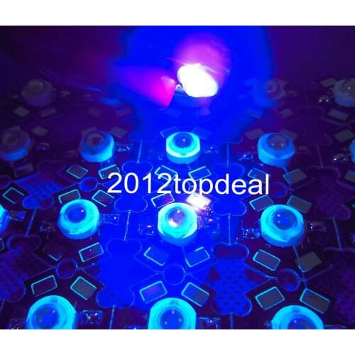 50pcs 3W High Power LED UV Light Chip 365nm 375NM 385nm 395nm 400nm 415nm 430nm Ultra Violet with 20mm star pcb DIY