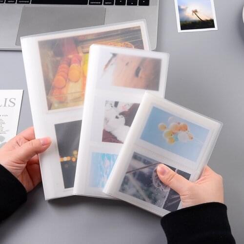 84 64 32 Storage Transparent PVC Photo album For Polaroid instax 3 4 6 inches Photo Albums Business Cards