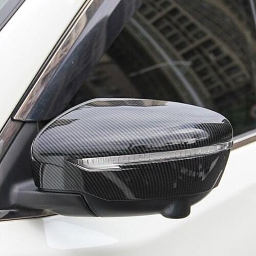 Accessories For Nissan Qashqai 2014 2015 2016 Rogue 2017 2018 2019 Carbon Fiber Color Side Wing Door Mirror Cover