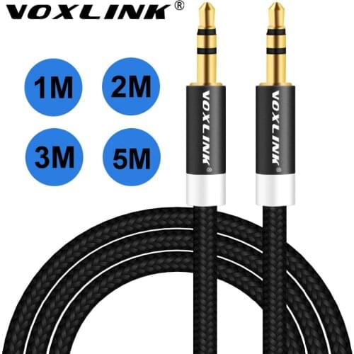 VOXLINK Audio Cable 1m/2m/3m 3.5mm Aux Headphone Cable Male to Male Audio Cable Line For Car iPhone MP3/MP4 Headphone Speaker