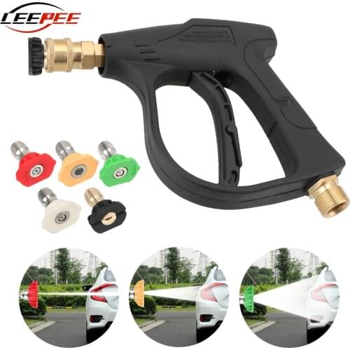 Car High Pressure Water Gun Foam Sprayer Cleaner Washer Spray Copper Nozzles Quick Release Auto Accessories 14MM M22 Socket 1/4"