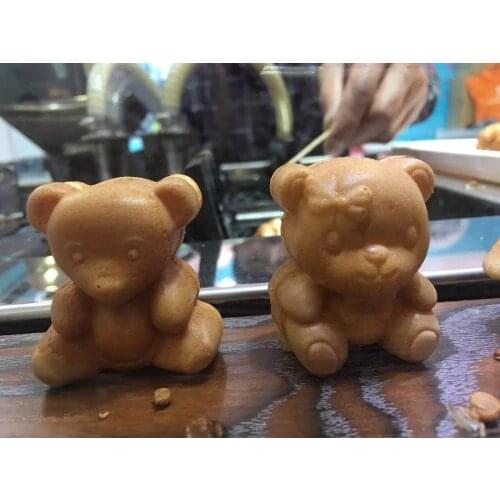 Free shipping Mini teddy bear.mould Waffle maker Cartoon animal waffle Iron machine