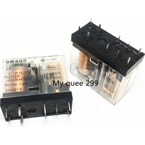 Free Shipping new original relay 10pcs/lot G2RK-2-24VDC G2RK-2-24V G2RK-2 24VDC 5A 10PIN