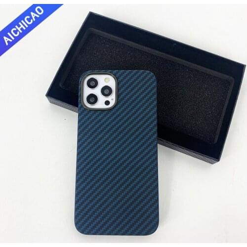 ACC-carbon case iphone case navy blue for iPhone 12 Pro Max case Ultra-thin Pure Carbon Fiber Cover Cases for iPhone 12 Mini