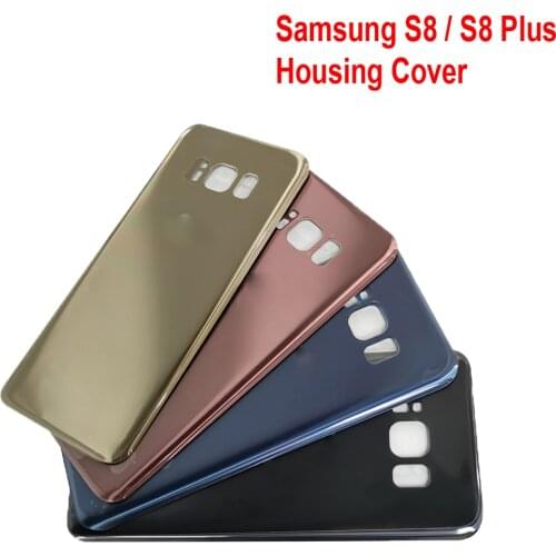 Samsung S8 Back Battery Cover For Samsung Galaxy S8 G950 SM-G950F S8 Plus S8+ Housing Cover G955 SM-G955F Back Rear Glass Case