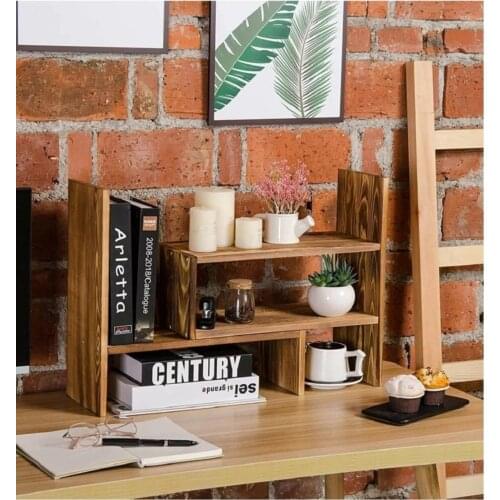 Wooden Special Process Adjustable Bookshelf Desk Top Bookshelf Desk Top Organizer Organizer