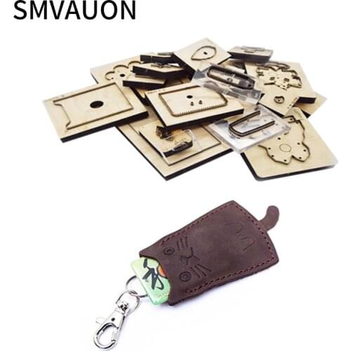 Wooden Die Cut Diy Mobile Phone Bag Card Holder Kitty Mobile Phone Pendant For Die Cutting Machine Card Bag Mould Scrapbook