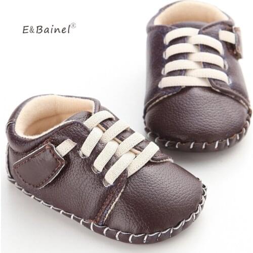 E&Bainel PU Leather Baby Moccasins Solid Baby Shoes For Kids Girls Boys Toddler Newborn Baby Sneakers Sport Shoes