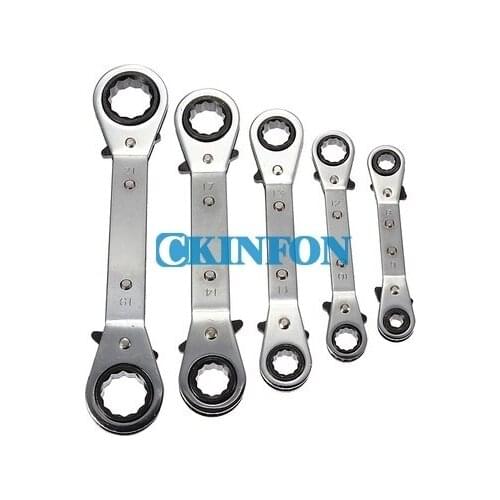 DHL 5Set x5PCS New Metric Offset Ring Wrench Spanner Ratchet Metric Hand DIY Tool