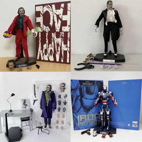 HC Toys 1/6 The Comedian Joker Action Figure Suicide Quinn Tuxedo Edition War Machine Iron Patriot Model Toy 30cm 12inch