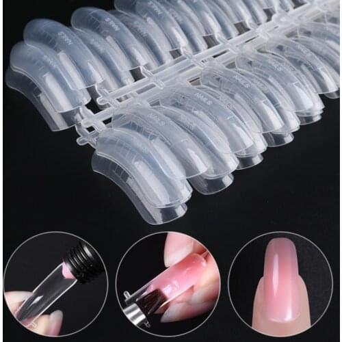 24pcs Quick Building Mold Tips For Nails Finger Extension Acrylic UV Builder Gel Polish French Nail Forms Manicure Tools LY1849