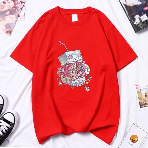 Ice Cream Mashine Kawaii Woman T Shirts 2021 Oversized Trendy Tee Shirt Harajuku Loose T Shirt Hip Hop Brand Women T-Shirts