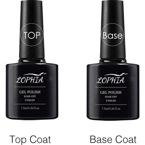 LOPHIA 7.5ML Top Coat Gel Nail Polish No Wipe UV Gel Varnish Sealing Matte Coat Gel Manicure Soak off Nail Gel Polish 2021 new