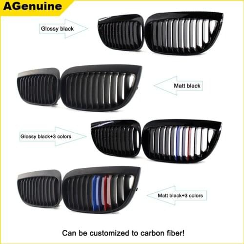 Glossy black colorful ABS Car front bumper radiator mesh grille works auto grills for BMW 1 series E87 2004-2007