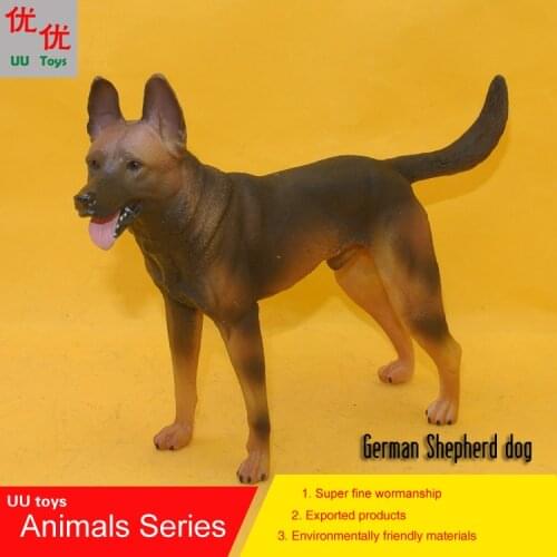 Hot toys: samll German Shepherd dog simulation model Animals kids toys children educational props