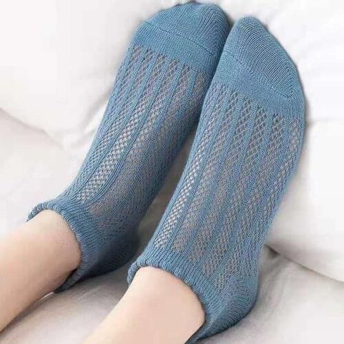 Harajuku Ruffle Socks Mesh Short Socks Women Solid Cotton Breathable Summer Hollow Out Low Cut Ankle Socks Japanese Style Cute