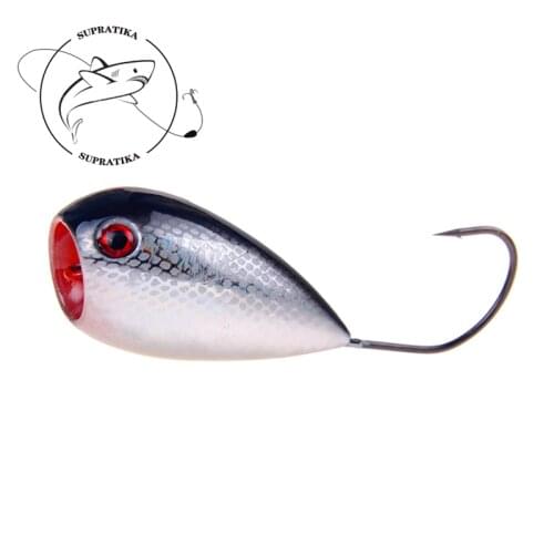Artificial Topwater Popper Plastic Hard Bait With Sharp Hook 6Colors 12.9g/8cm 3D Eyes Bottom Bionic Bait Swimbait Fishing Lure