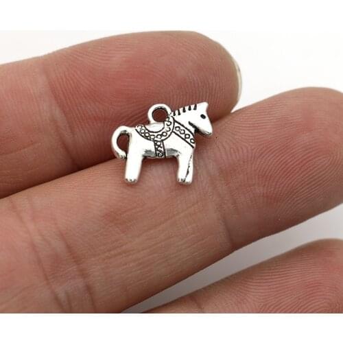 JAKONGO 20pcs Horse Charms Pendants for Jewelry Making Bracelet DIY Accessories 14x12mm