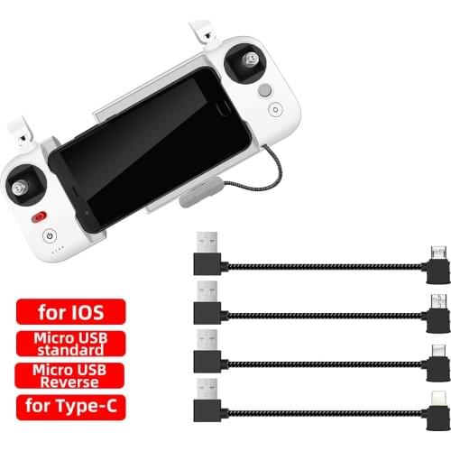 Data Cable for FIMI X8SE 2020 Drone Remote Controller Data Line for IOS Type-C Micro USB Standard Reverse Port Connector Adapter