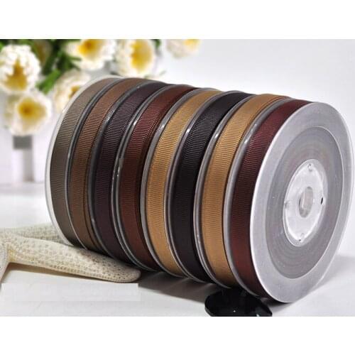 Brown solid ribbon 38 MM Width 100% polyester 1.5 inch solid plain Grosgrain Ribbon 50Y