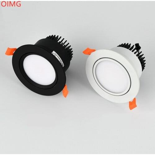 Round Dimmable Recessed COB LED Downlight 5W 7W 9W 12W 15W 18W LED Ceiling Spot Light AC85~265V LED Ceiling Lamp Indoor Lighting
