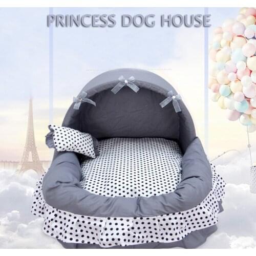 Bows Dog Bed Padded Soft Pet Nest House Warm Indoor Dog Sleeping Kennel Cushion For Cat Puppy Animal Small Medium Drop Shipping