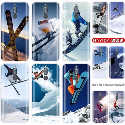 Skiing Snow Snowboard Soft silicone Case For Huawei Mate 30 20 10 Lite Pro Cover Y7 Y9 2019 2018 2017 Nova 5T 4 3