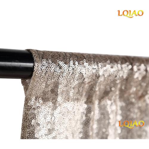 Customize- 10 pcs Champagne 60x400cm sequin backdrop including the express shipping cost to door