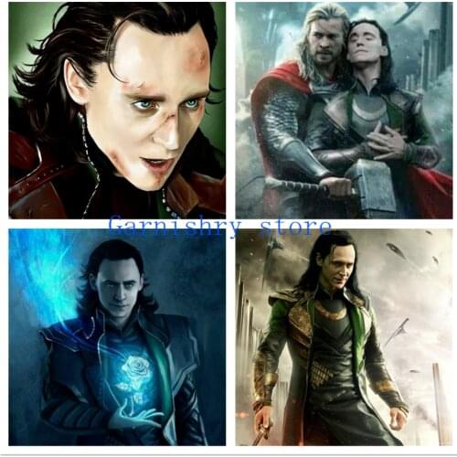 Marvel Loki Diy Diamond Painting Disney 5D Diamond Mosaic Embroidery Cross Stitch Kits Home Decor Full Drill Square/Round Drill