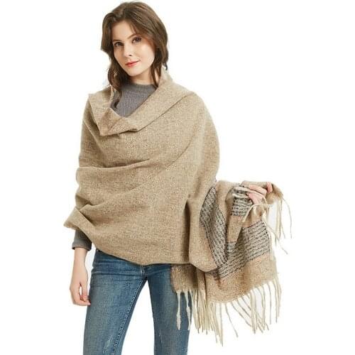 New Arrival Cashmere Thickened Soft plaid blanket scarf Women Autumn Winter Warm Wool Scarves For Ladies High Quality