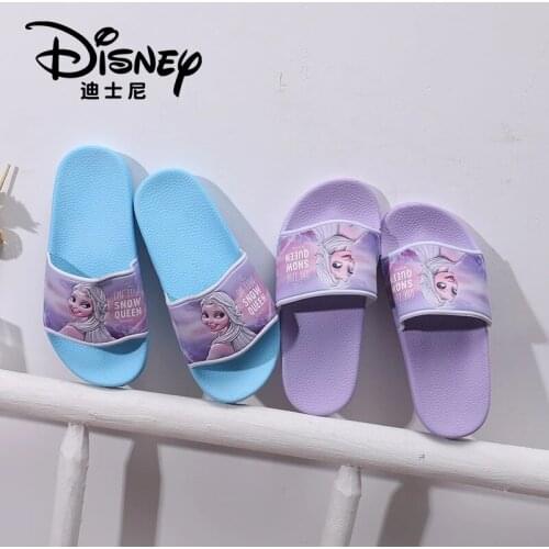 Original Disney Frozen Aisha Princess Non-slip Indoor Slippers Cute Flip-Flop Swimming Beach Shoes Slippers Kids Flip Flop Kids