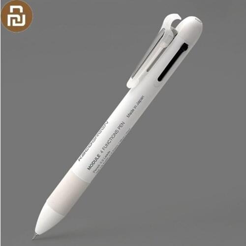 Original KACO 4 In 1 Multifunction Pens 0.5mm Black Blue Red Refill Mechanical Pencil Japanese ink Office School