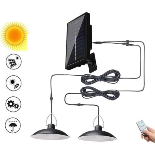 Retro Lampshade Solar Panel Hanging LED Pendant Light Chandelier Garden Road Lamp for Outdoor Yard Garden Driveway Pathway Stree