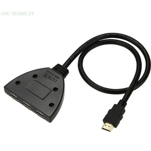 HDMI Splitter 3 Ports Mini Switcher Cable 1.4b 1080P for DVD HDTV Xbox PS3 PS4 3 In 1 Out Port Hub HDMI Switch Adapter 300pcs