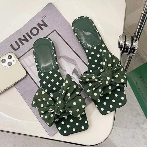 2021 Summer Fashion Women Metal Chain Flats Slides Female Green Sandals Slippers Lady Luxury Design Beach Leisure Outdoor Shoess
