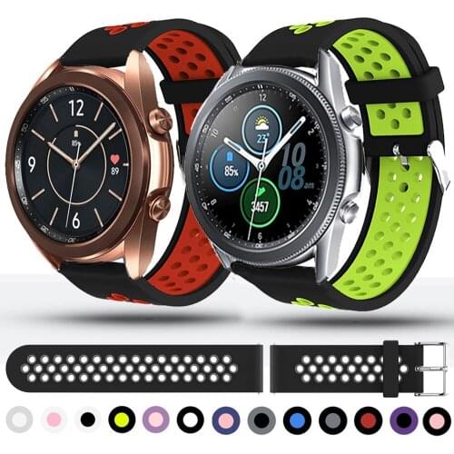 For Samsung Galaxy Watch 3 45mm 41mm Strap Sport Silicone Watchbands 20mm 22mm Watchband Bracelet Galaxy Watch 42/46mm Active 2