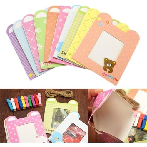 Cute Hanging Paper Photo Picture Frame Portaretrato Molduras Quadros De Parede Para Quarto Decorative Wall Frames With Rope Clip