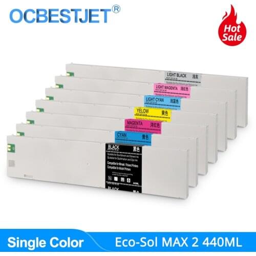 440ML ECO-SOL MAX 2 MAX2 Replacement Ink Cartridge ESL4 For Roland SOLJET XR-640 XF-640 VersaExpress RF-640 (7Colors Options)