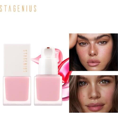 STAGENIUS Face Liquid Blusher Professional Contour Makeup Natural Pink Blush Long-lasting Matte Peach Color Cosmetics