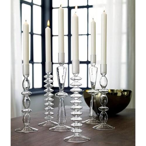 Glass Candle Holders Wedding centerpieces for tables Candlestick Holder nordic home decor
