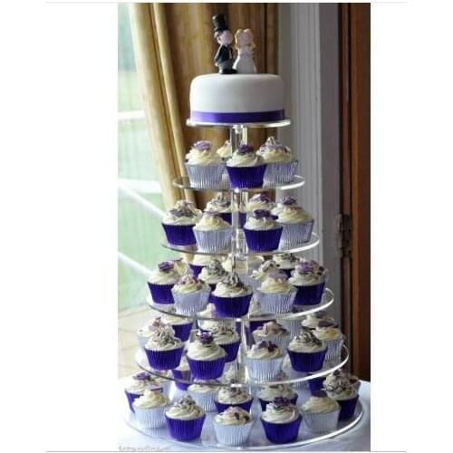 Cake Stand Wedding Birthday Party Details about 7 Tier Crystal Clear Acrylic Round Cup Cake Stand Tower Wedding Baby Shower