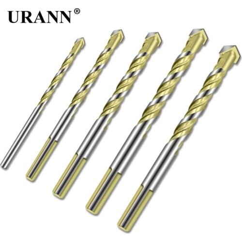 URANN 5 6 8 10 12mm Multi-functional Glass Drill Bit Triangle Bits Ceramic Tile Concrete Brick Metal Alloy Steel Wood