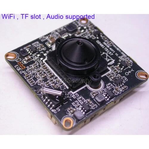 WiFi 3.7mm Lens 720P 1/4" SOi H62 CMOS sensor Hi3518EV200 CCTV IP camera PCB module board +TF slot+audio support(optional parts)