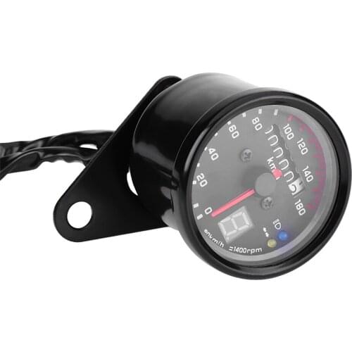 1pc Motorcycle Dual Odometer Speedometer Gauge Gear Digital Display with LED indicator metal plastic housin shockproof Universal