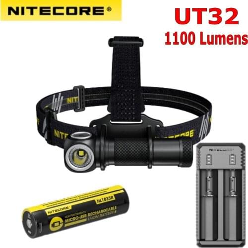 100% Original NITECORE UT32 CREE XP-L2 V6 LED 1100 lumens uitra compact coaxial dual output headlamp